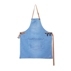 Tablier BBQ en coton denim bleu