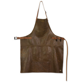 Tablier BBQ en cuir vintage marron