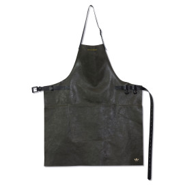 Tablier BBQ en cuir vintage gris